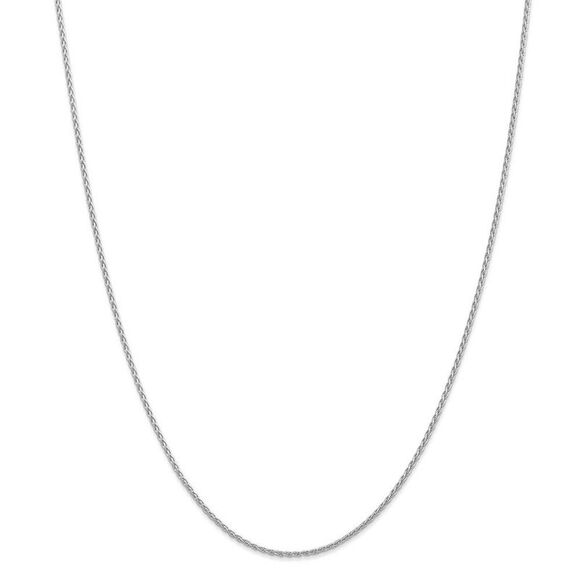 Children's 1.5mm 14k White Gold Parisian Wheat Chain Necklace, 14in - Picture 3 of 8